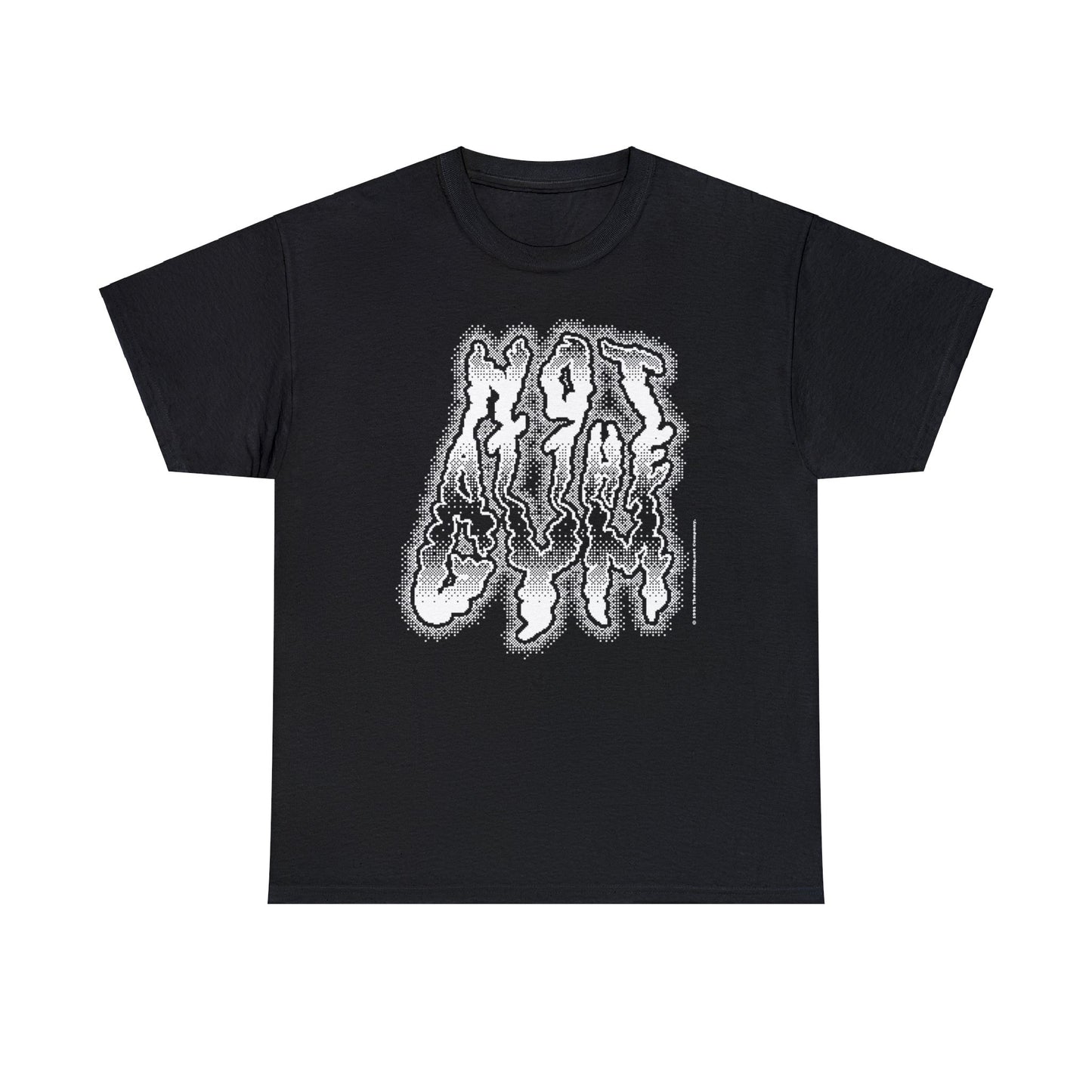 At The Gym (NOT) | Halftone Pixel T-Shirt | White/Black Print