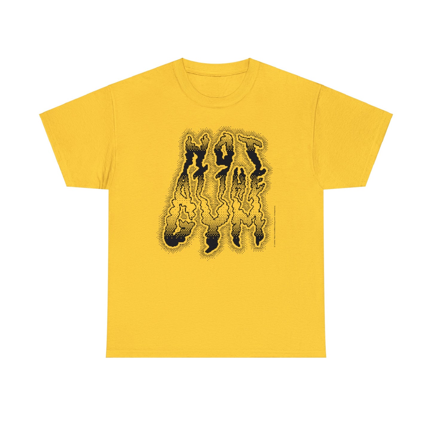 At The Gym (NOT) | Halftone Pixel T-Shirt | White/Black Print