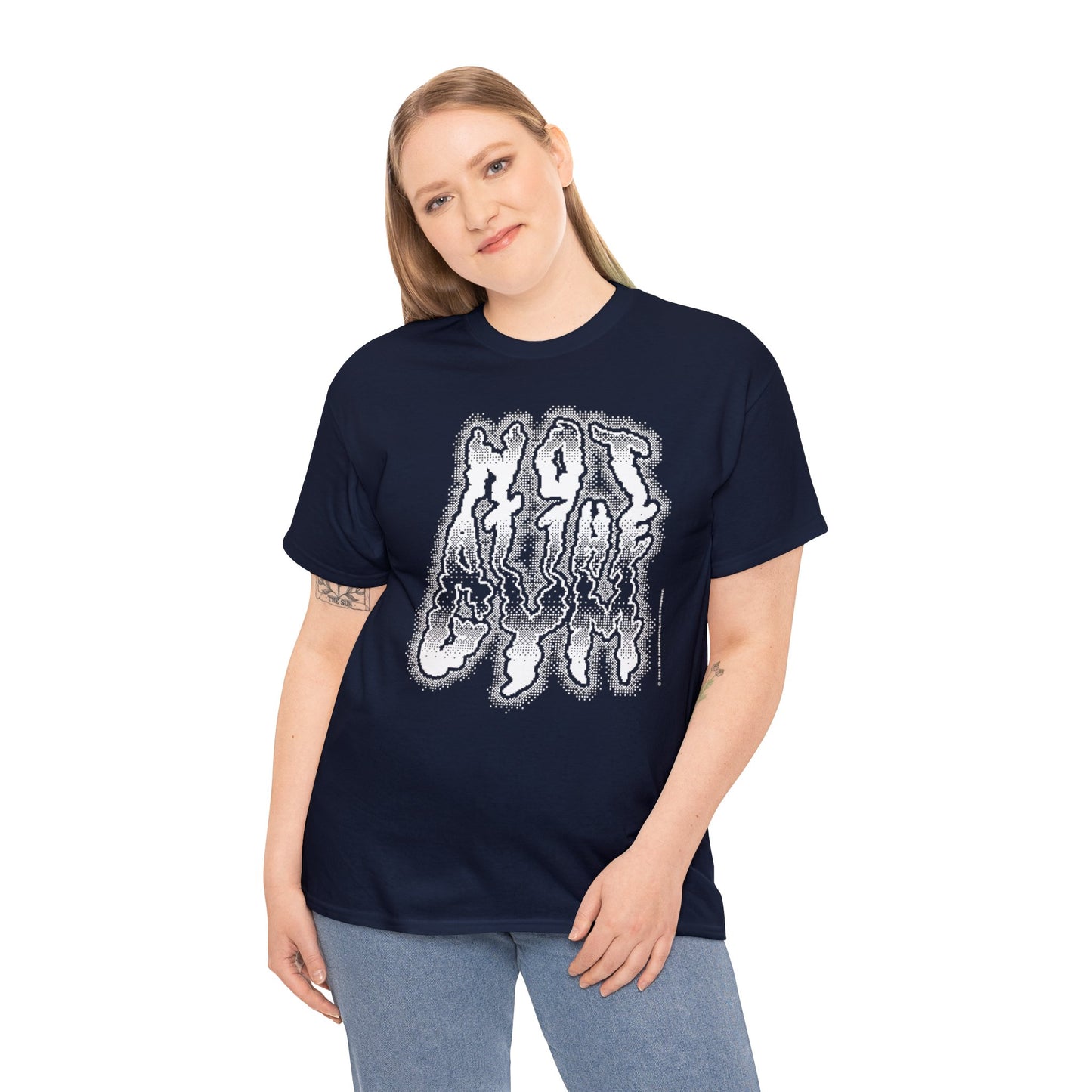 At The Gym (NOT) | Halftone Pixel T-Shirt | White/Black Print