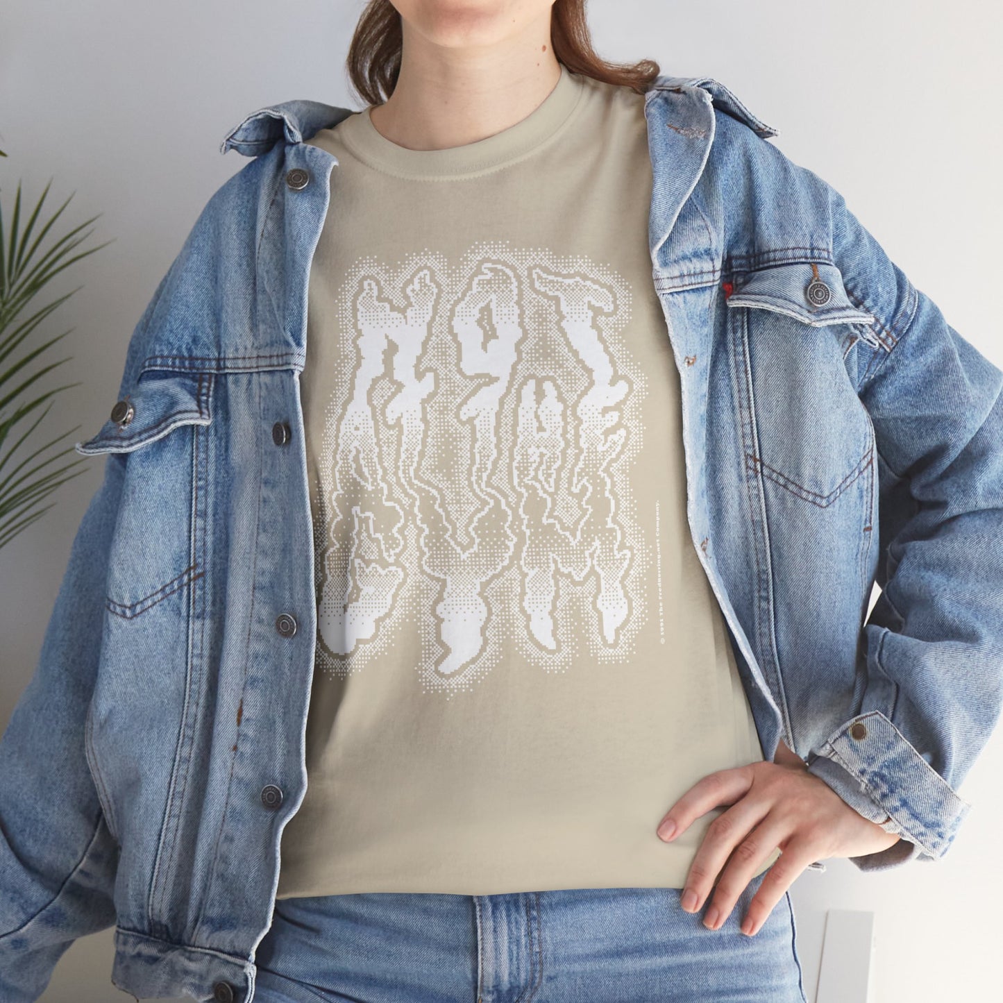 At The Gym (NOT) | Halftone Pixel T-Shirt | White/Black Print