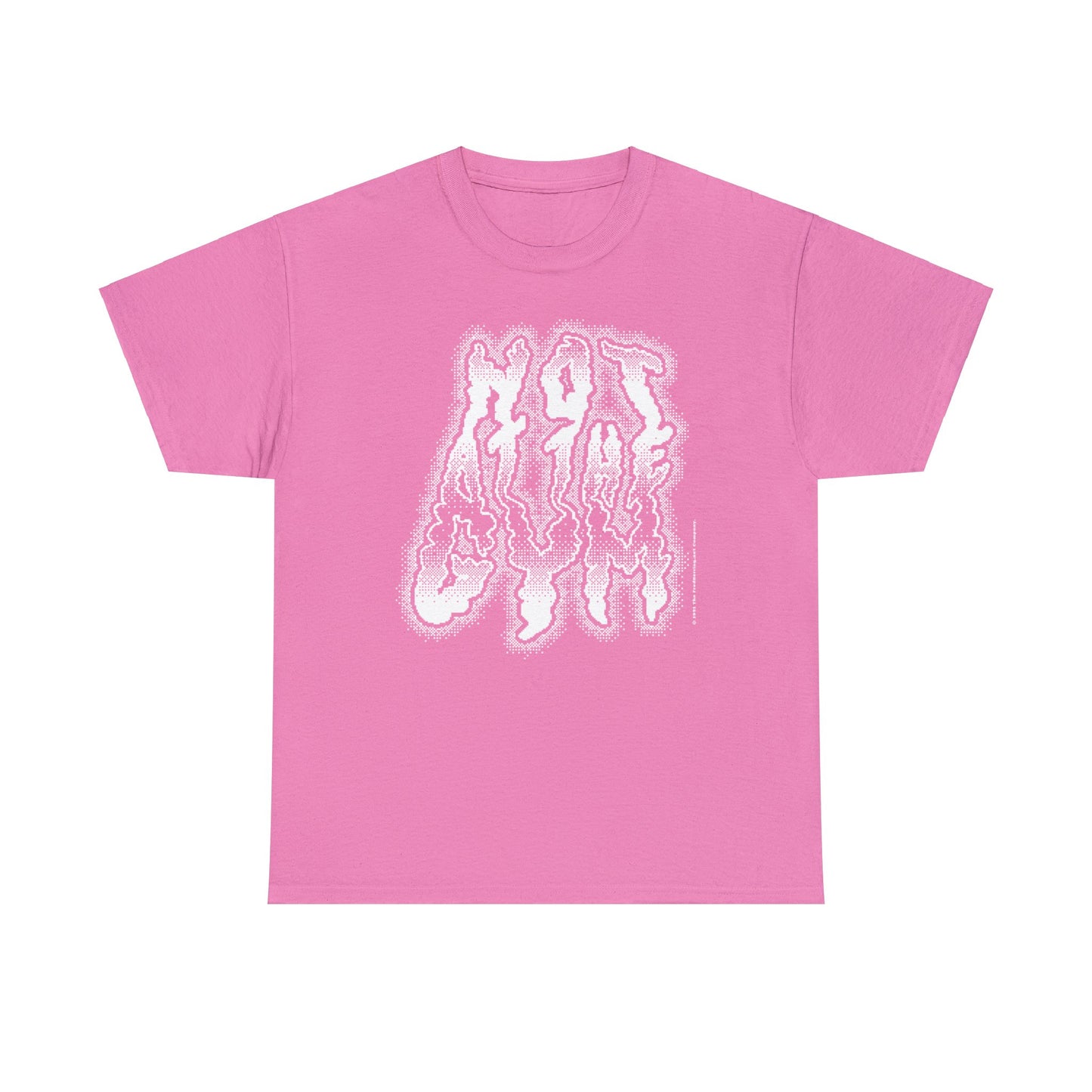At The Gym (NOT) | Halftone Pixel T-Shirt | White/Black Print