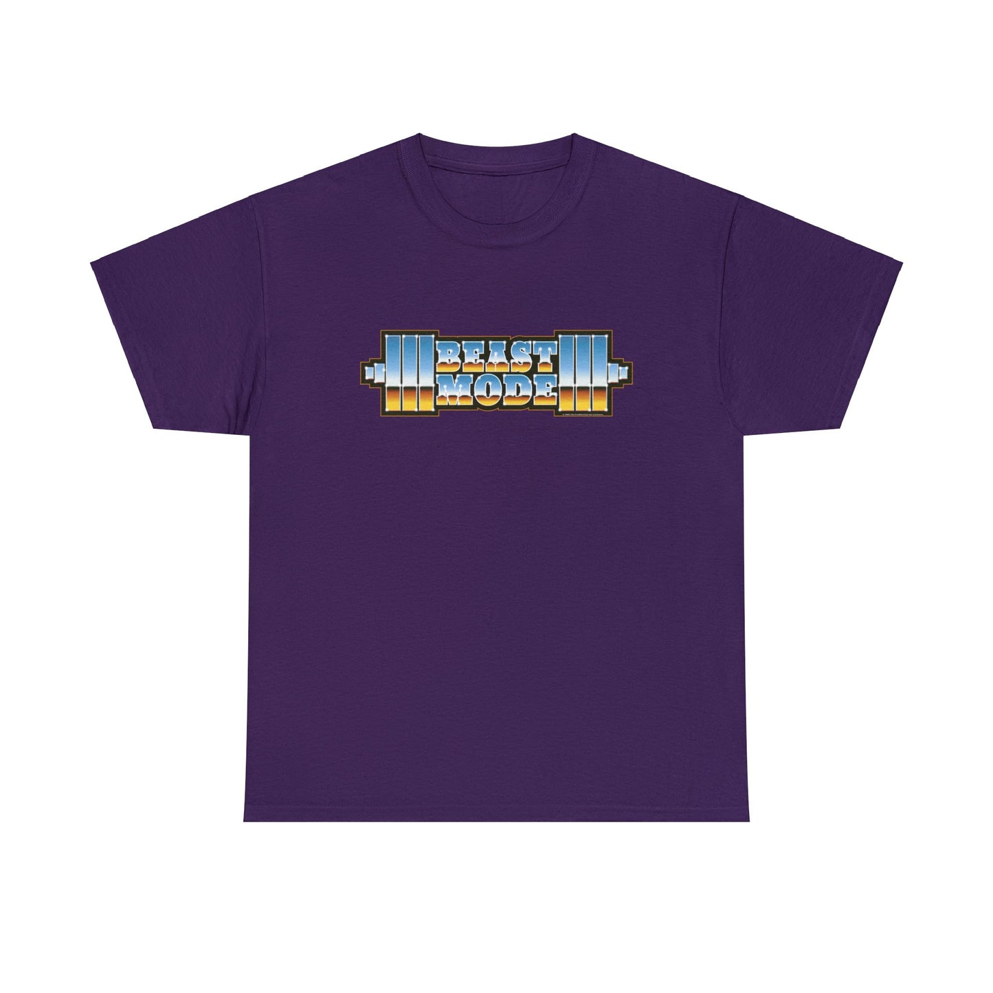Beast Mode Weights T-Shirt | '80s Retro Chrome Gradient Tee | Express Delivery available