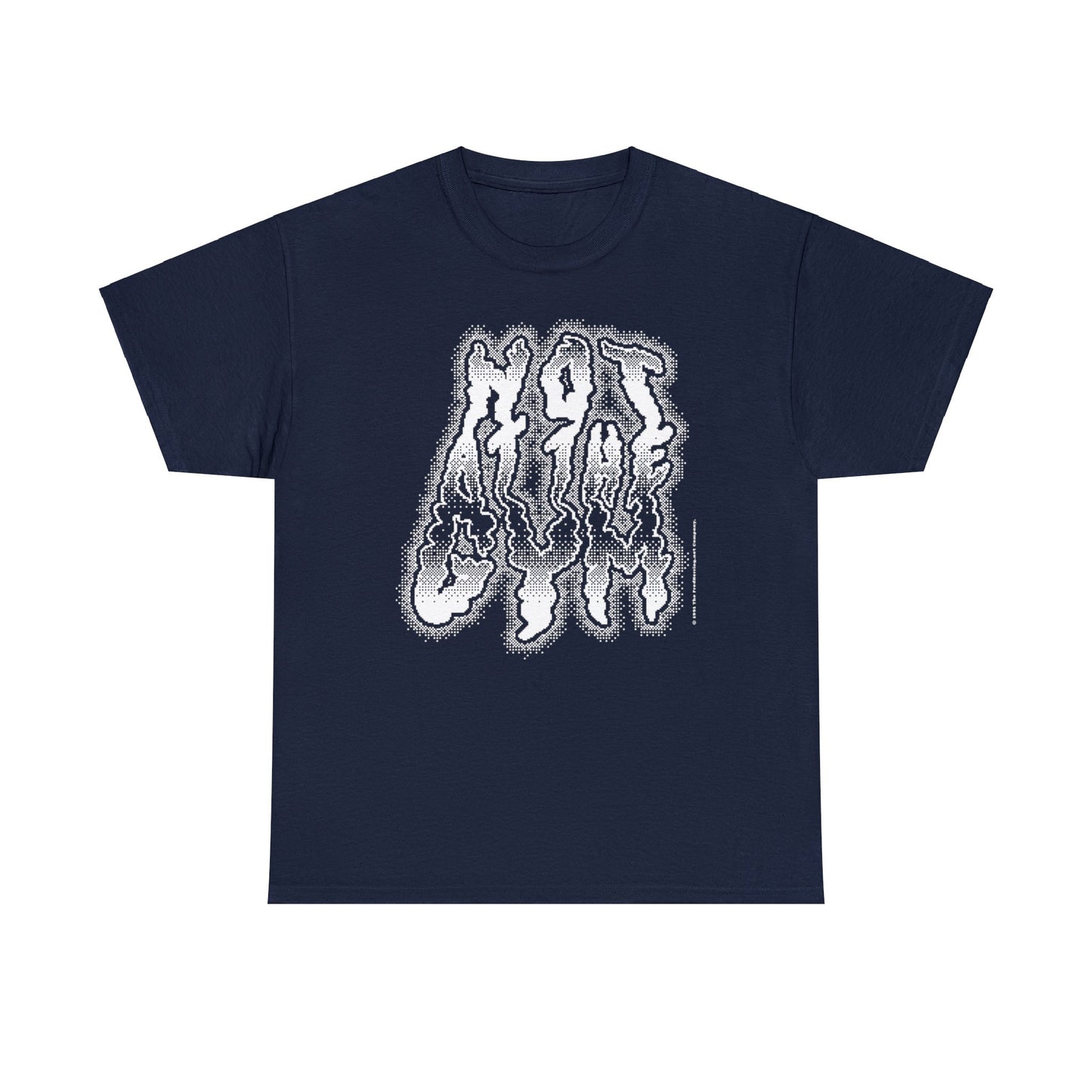 At The Gym (NOT) | Halftone Pixel T-Shirt | White/Black Print