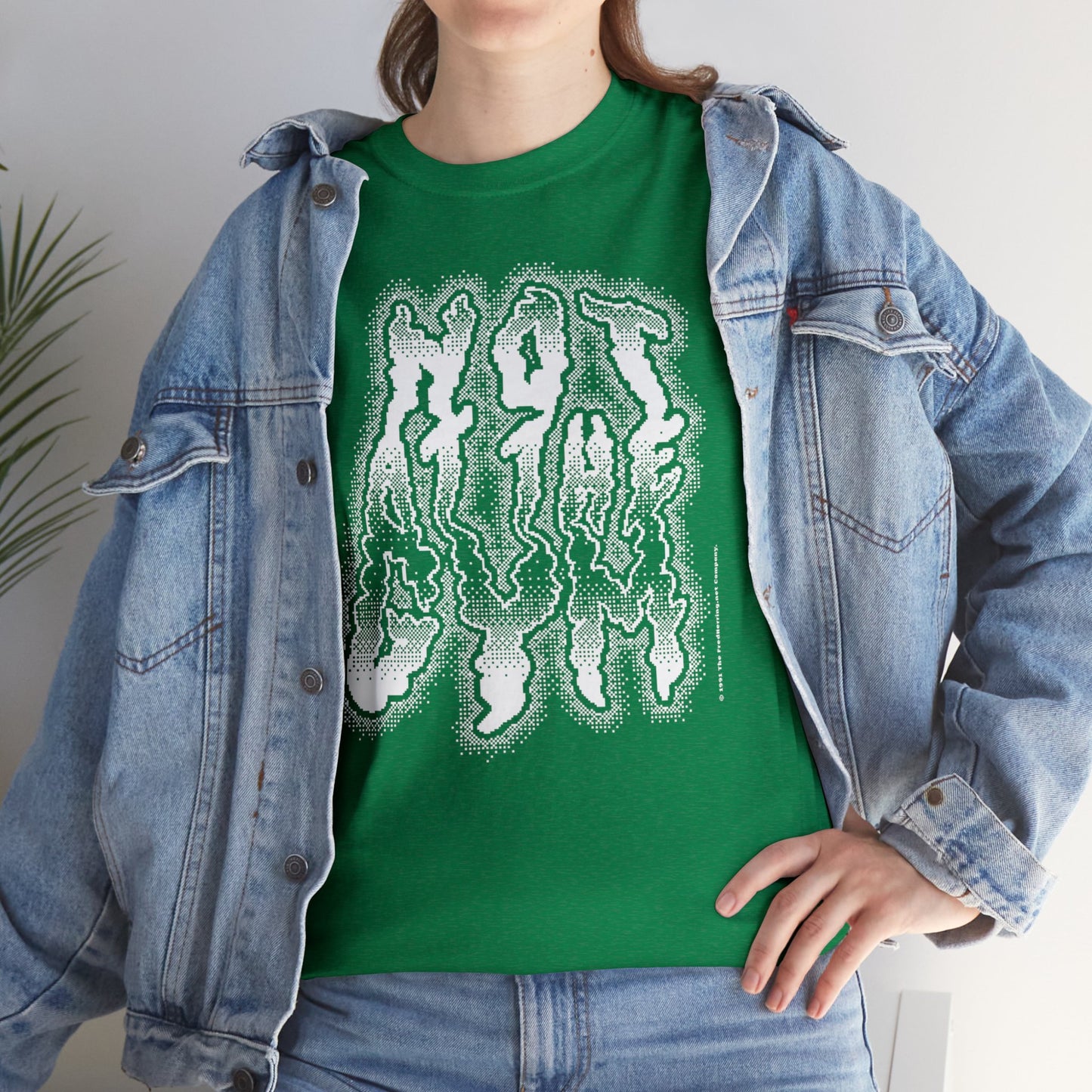 At The Gym (NOT) | Halftone Pixel T-Shirt | White/Black Print
