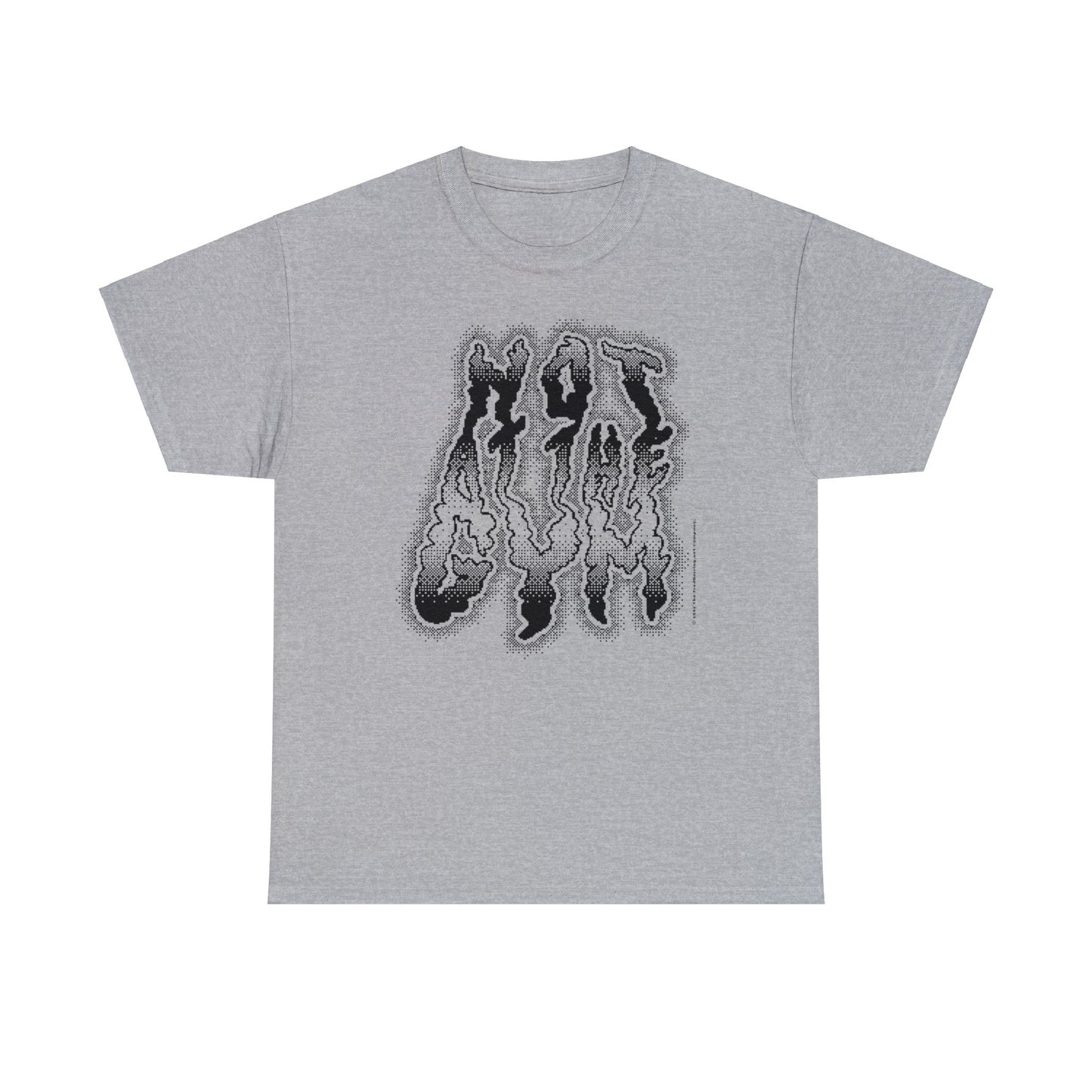 At The Gym (NOT) | Halftone Pixel T-Shirt | White/Black Print