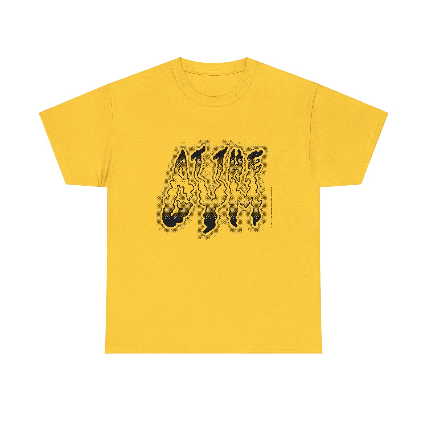 At The Gym | Halftone Pixel T-Shirt | White/Black Print