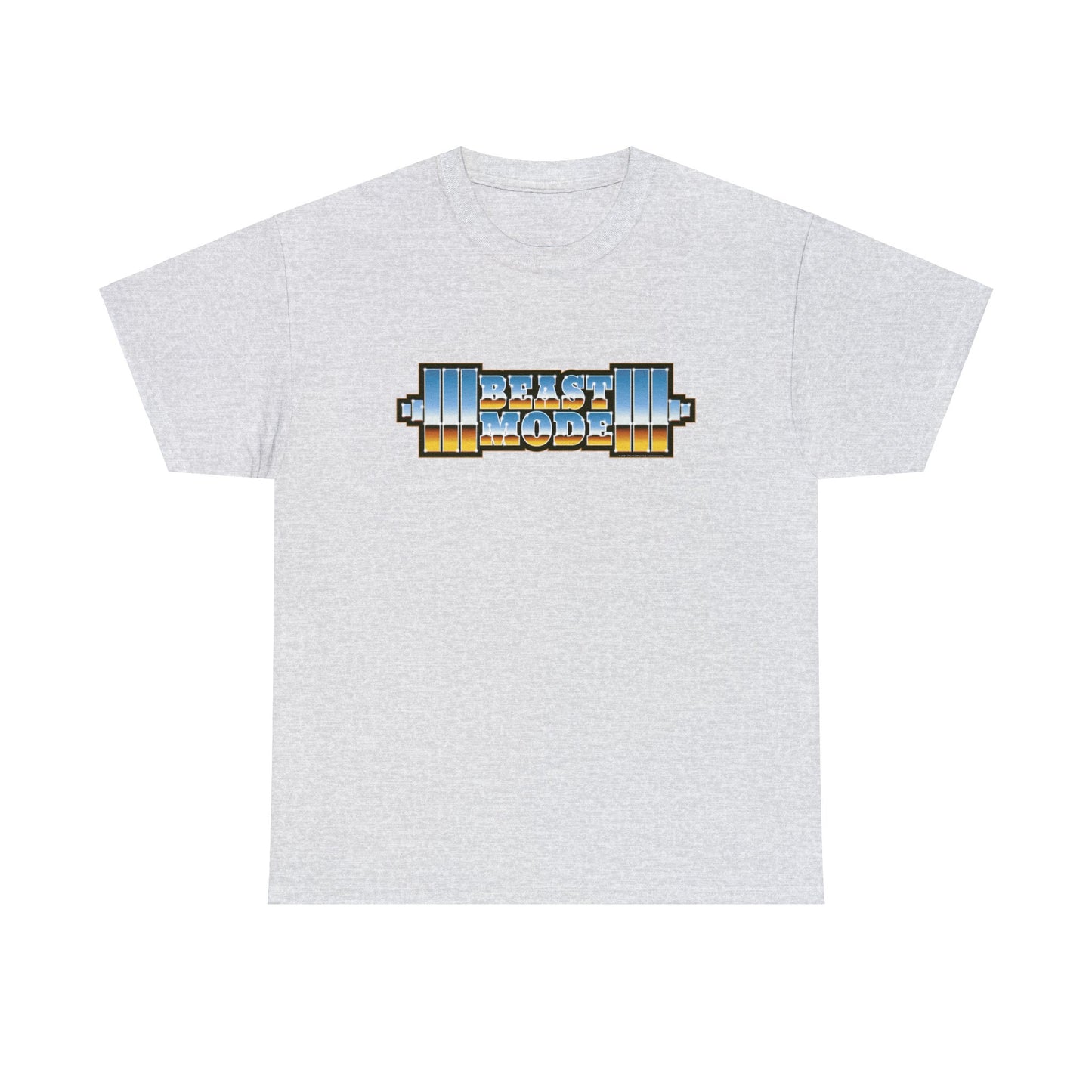 Beast Mode Weights T-Shirt | '80s Retro Chrome Gradient Tee | Express Delivery available