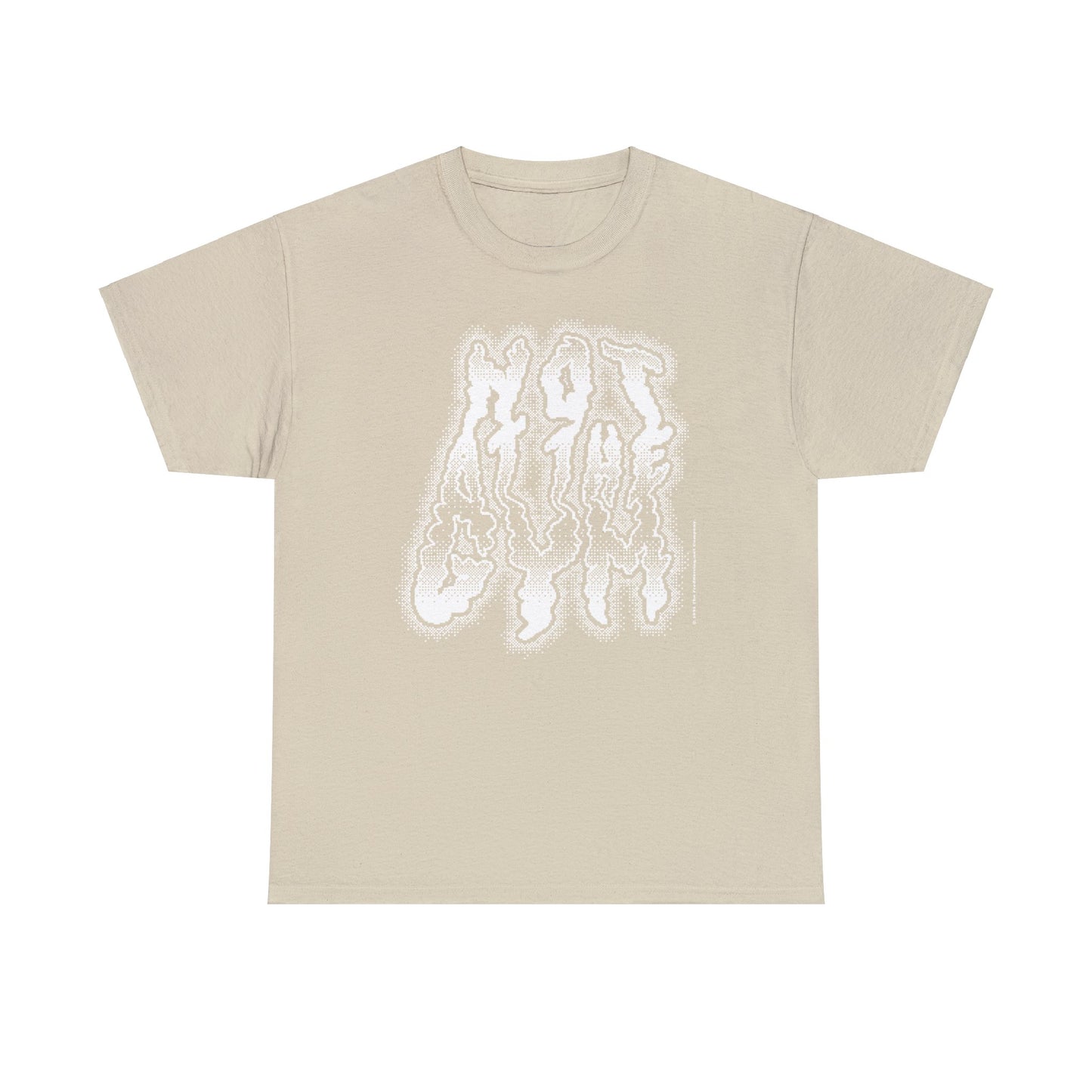 At The Gym (NOT) | Halftone Pixel T-Shirt | White/Black Print