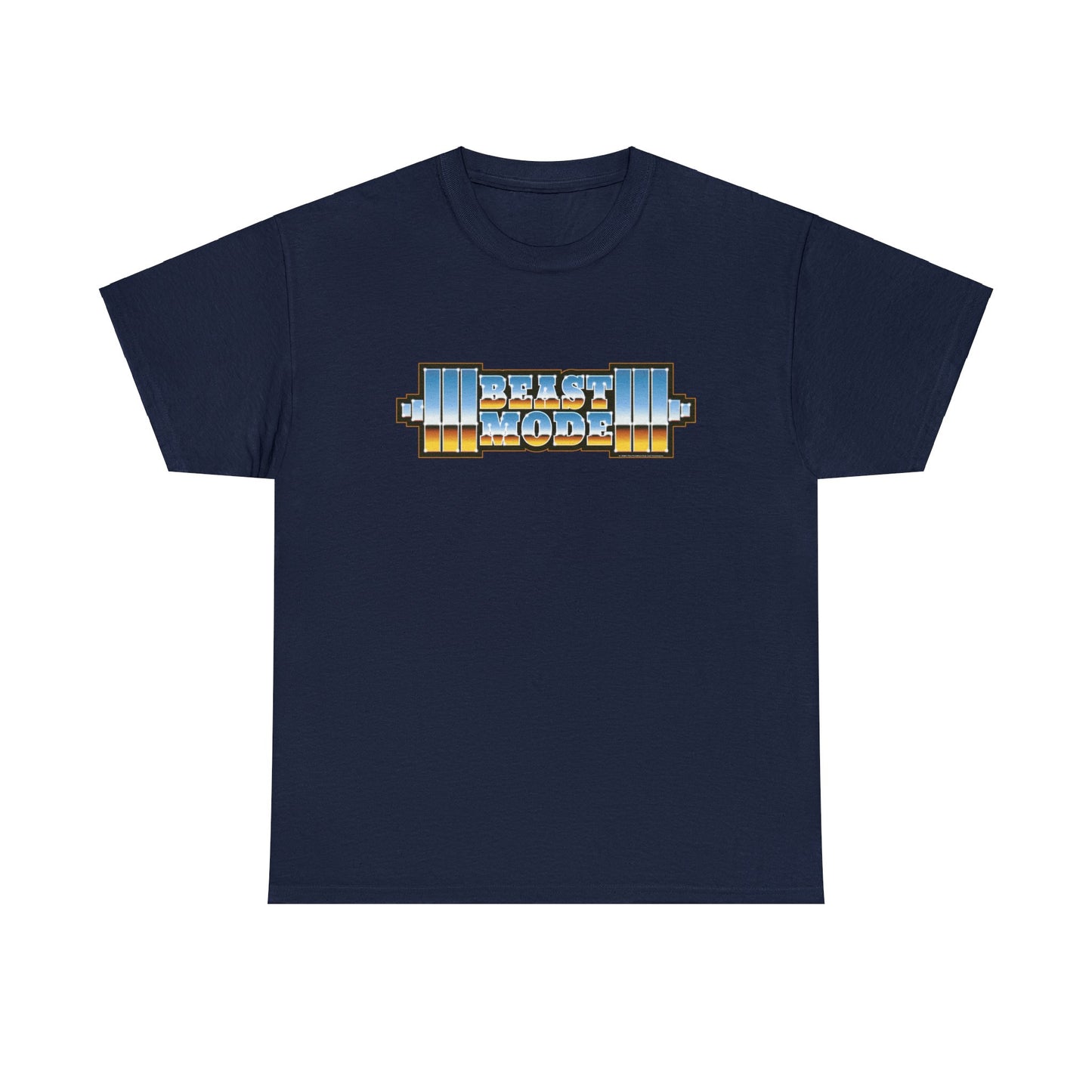 Beast Mode Weights T-Shirt | '80s Retro Chrome Gradient Tee | Express Delivery available
