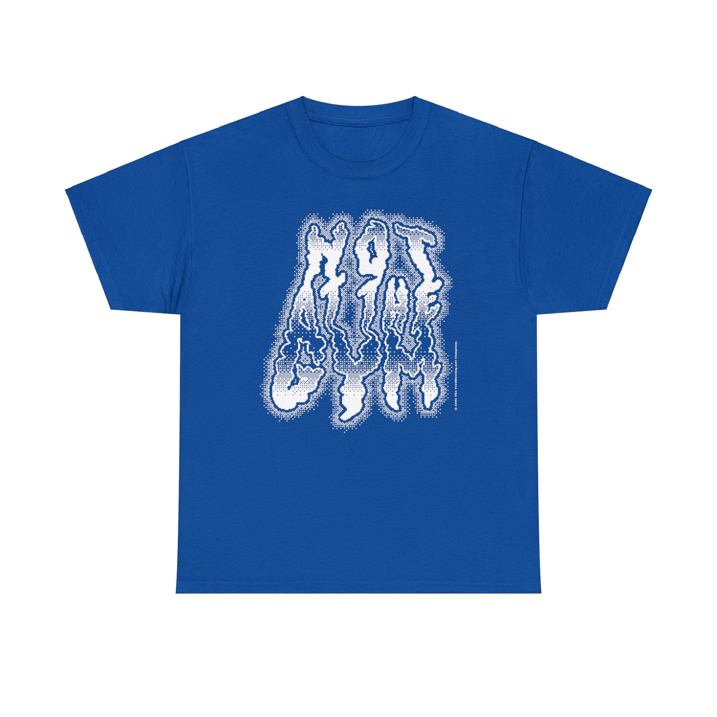 At The Gym (NOT) | Halftone Pixel T-Shirt | White/Black Print